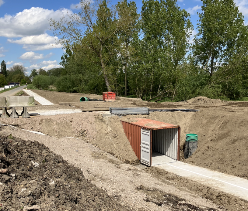 tijdelijke bypass voor fietsers 